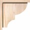 Ekena Millwork Ridgewood Smooth Corbel w/Backplate, Douglas Fir, 5 1/2"W x 12"D x 12"H COR06X12X12RID01SDF - alternate 3